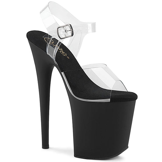 【PLEASER】FLAMINGO-808 プラットフォームシューズ Clr/Blk Matte【取寄】