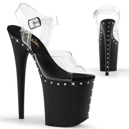 【PLEASER】FLAMINGO-808ABLS シューズ Clr/Blk Matte【取寄】