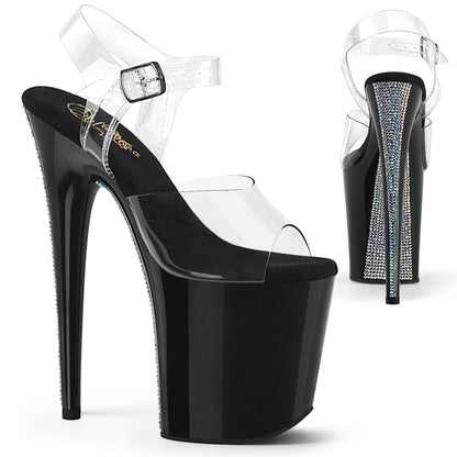 【PLEASER】FLAMINGO-808CRS-2 シューズ Clr/Blk-Slv RS【取寄】