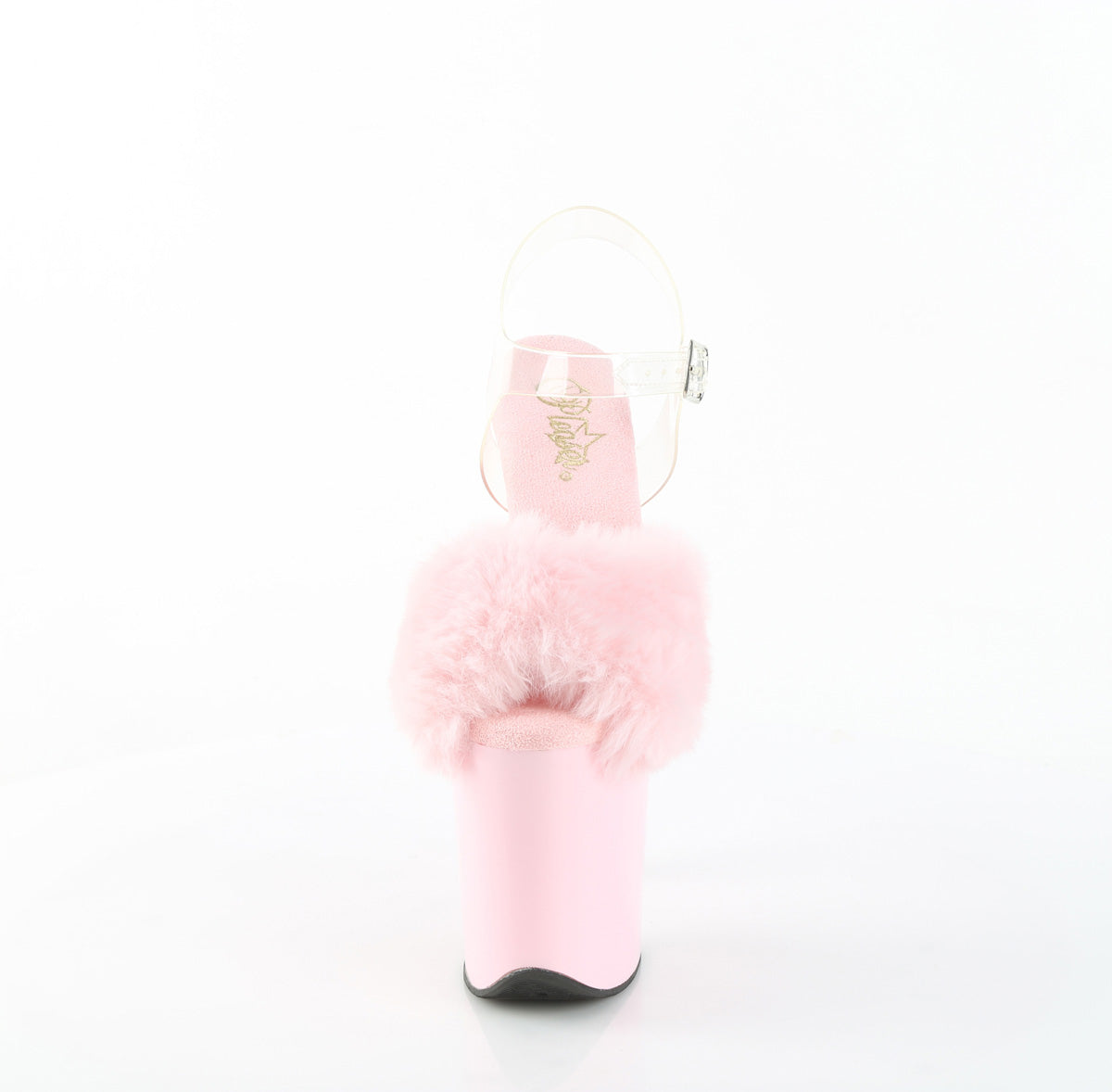 【PLEASER】FLAMINGO-808FUR シューズ B. Pink Faux Fur-Clr TPU/B. Pink【取寄】