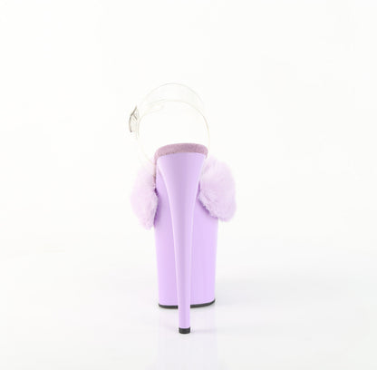 【PLEASER】FLAMINGO-808FUR シューズ Lavender Faux Fur-Clr TPU/Lavender【取寄】