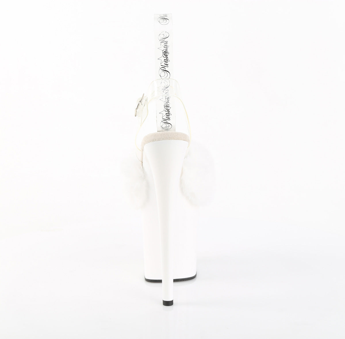 【PLEASER】FLAMINGO-808FUR シューズ Wht Faux Fur-Clr TPU/Wht【取寄】