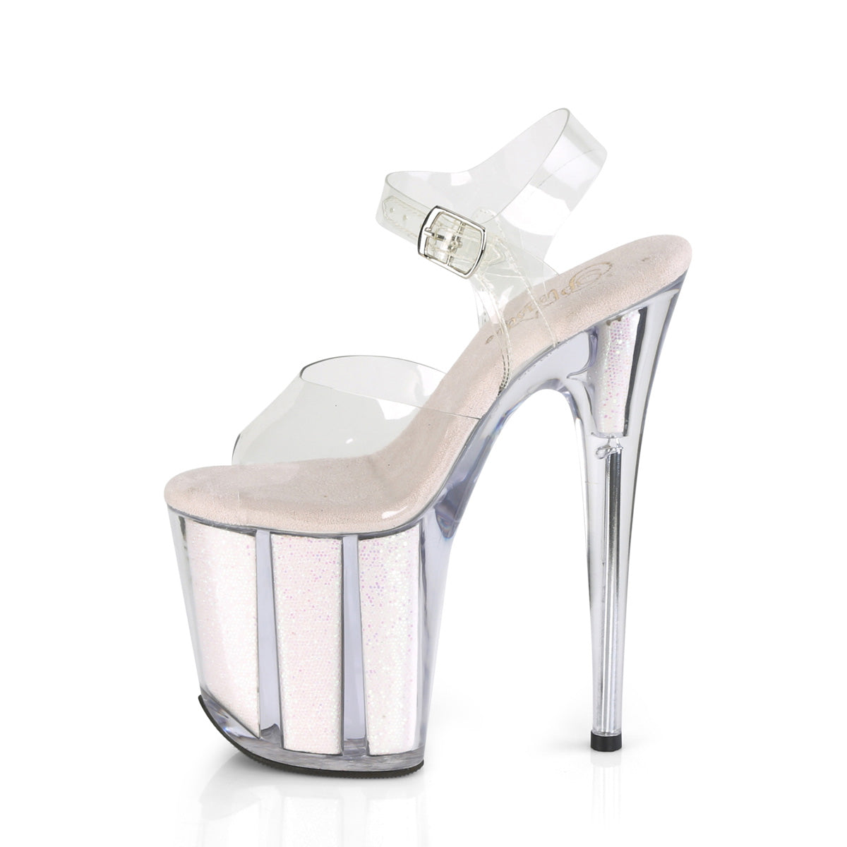【PLEASER】FLAMINGO-808G シューズ Clr/Opal Glitter Inserts【取寄】