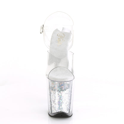 【PLEASER】FLAMINGO-808GF シューズ Clr/Slv Multi Glitter【取寄】
