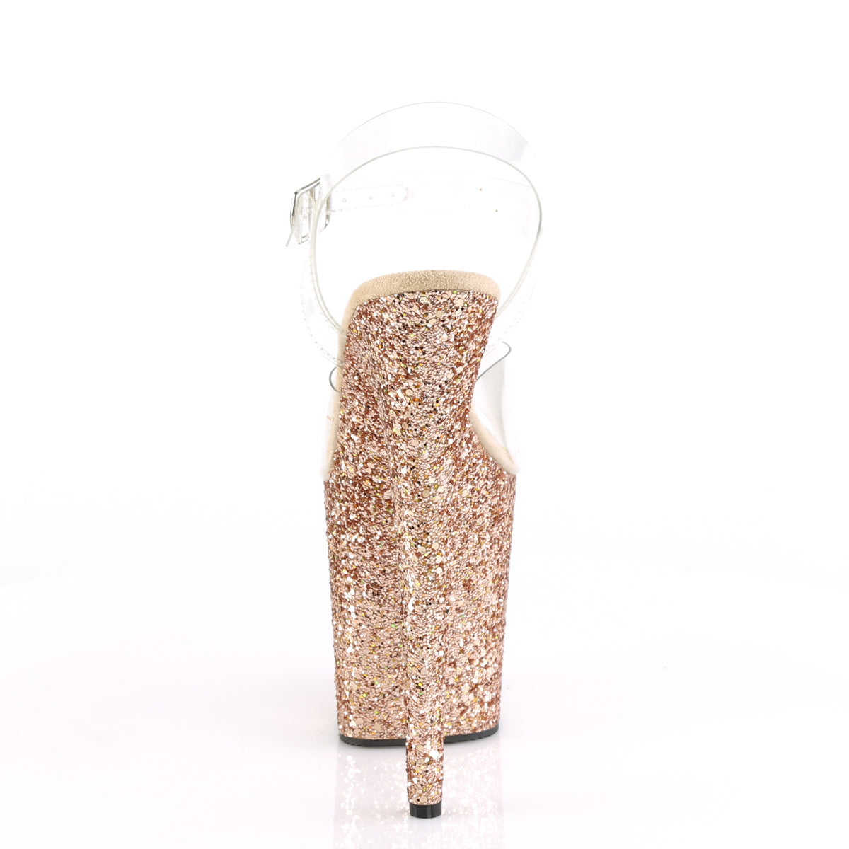 【PLEASER】FLAMINGO-808LG シューズ Clr/Rose Gold Multi Glitter【取寄】