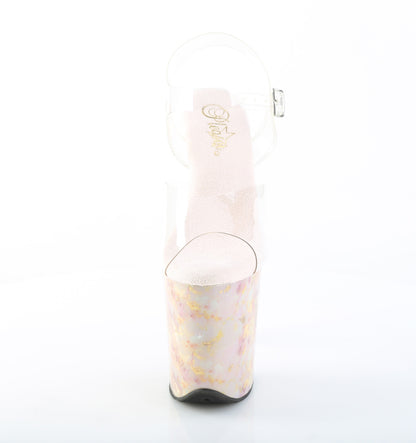 【PLEASER】FLAMINGO-808MB シューズ Clr/Blush-Gold Marble【取寄】