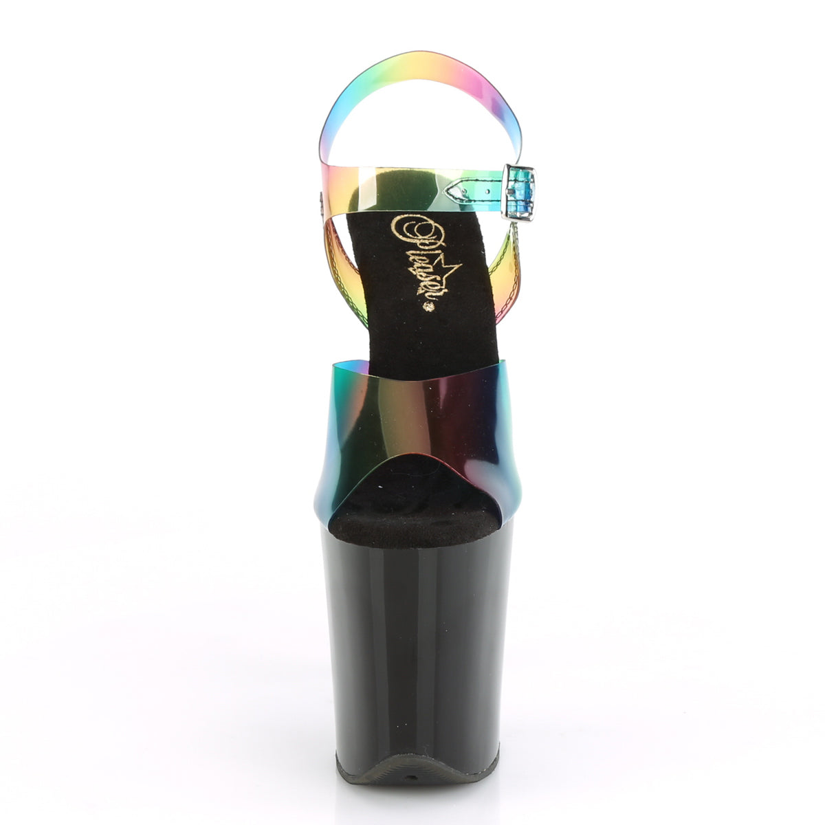 【PLEASER】FLAMINGO-808RB シューズ Rainbow PVC/Blk【取寄】