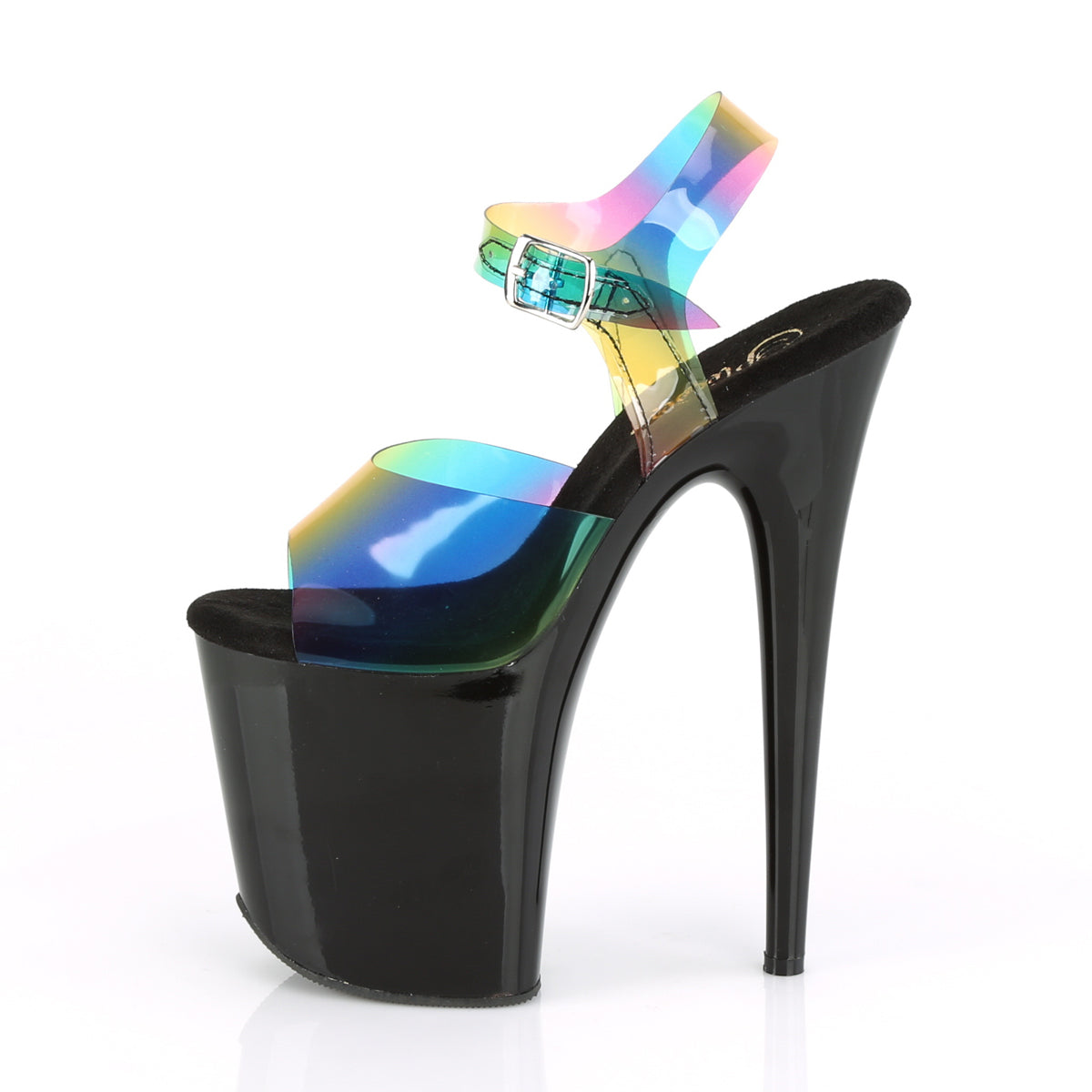 【PLEASER】FLAMINGO-808RB シューズ Rainbow PVC/Blk【取寄】