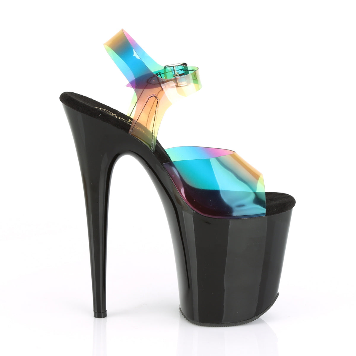 【PLEASER】FLAMINGO-808RB シューズ Rainbow PVC/Blk【取寄】
