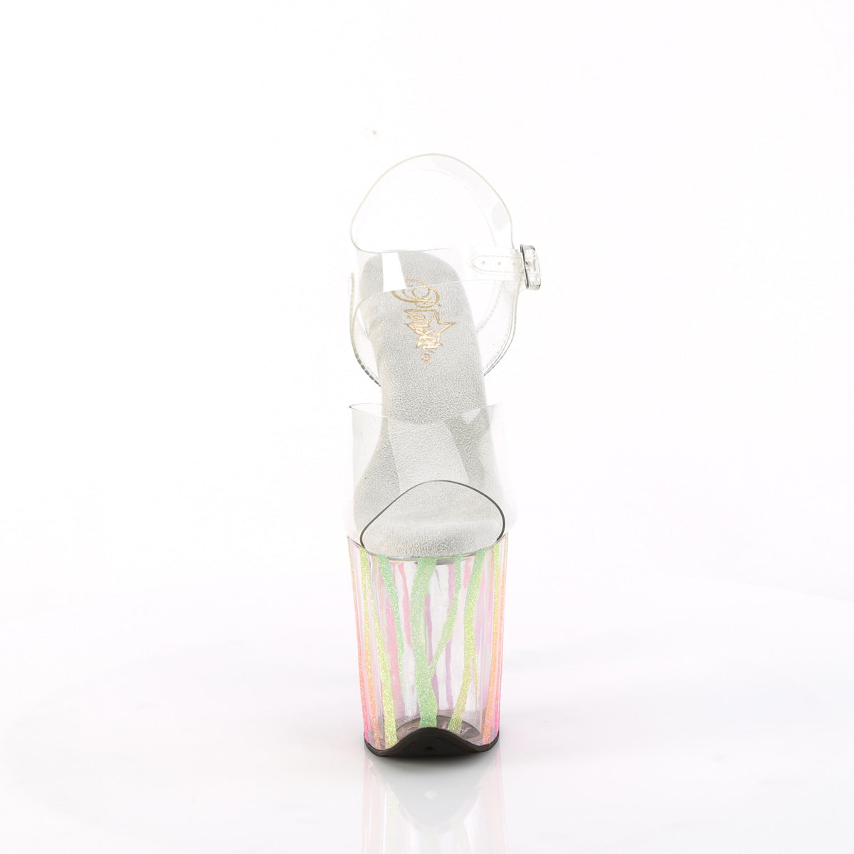 【PLEASER】FLAMINGO-808RG-03 シューズ Clr/Rainbow Glitter【取寄】