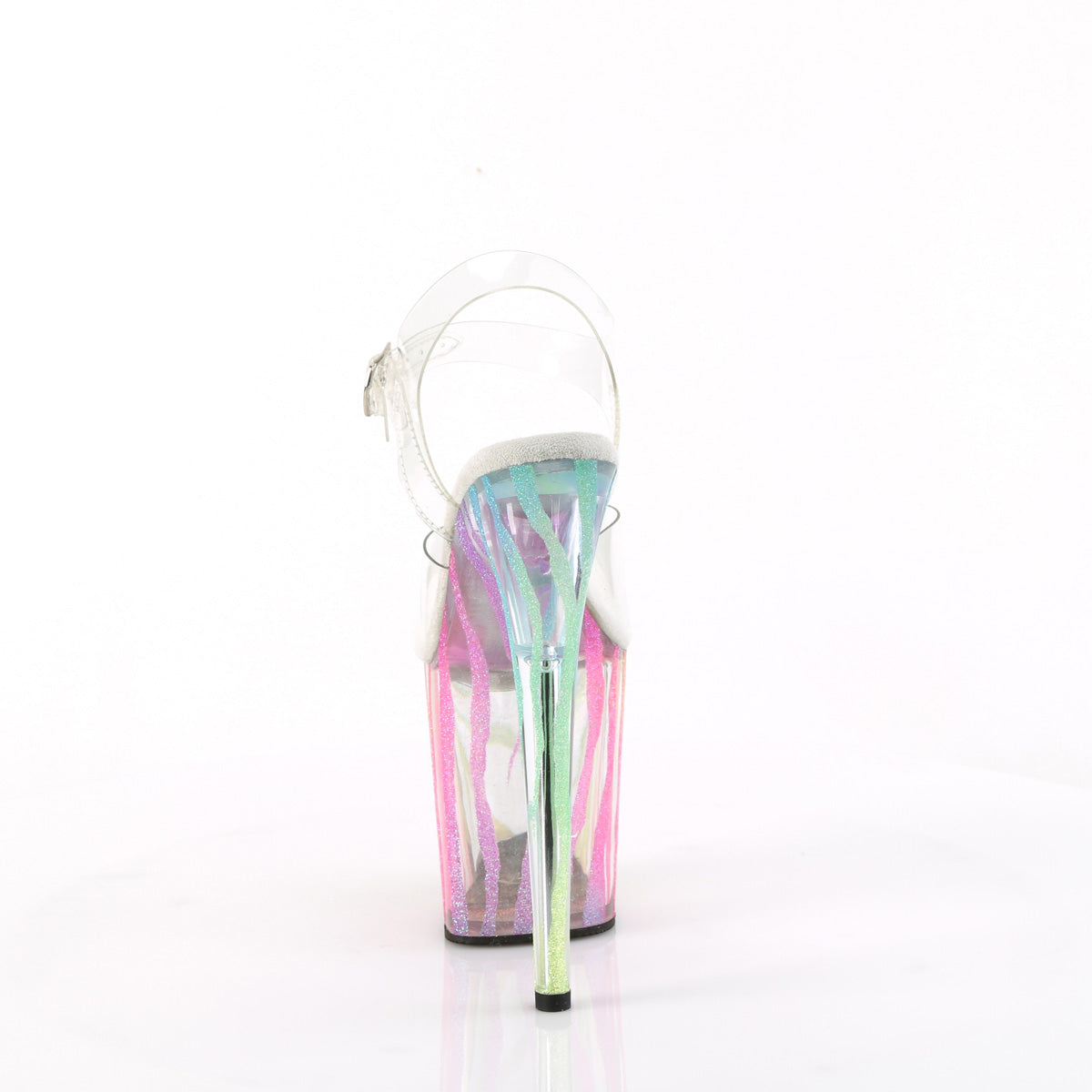 【PLEASER】FLAMINGO-808RG-03 シューズ Clr/Rainbow Glitter【取寄】