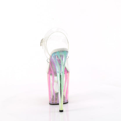 【PLEASER】FLAMINGO-808RG-03 シューズ Clr/Rainbow Glitter【取寄】