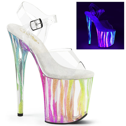 【PLEASER】FLAMINGO-808RG-03 シューズ Clr/Rainbow Glitter【取寄】