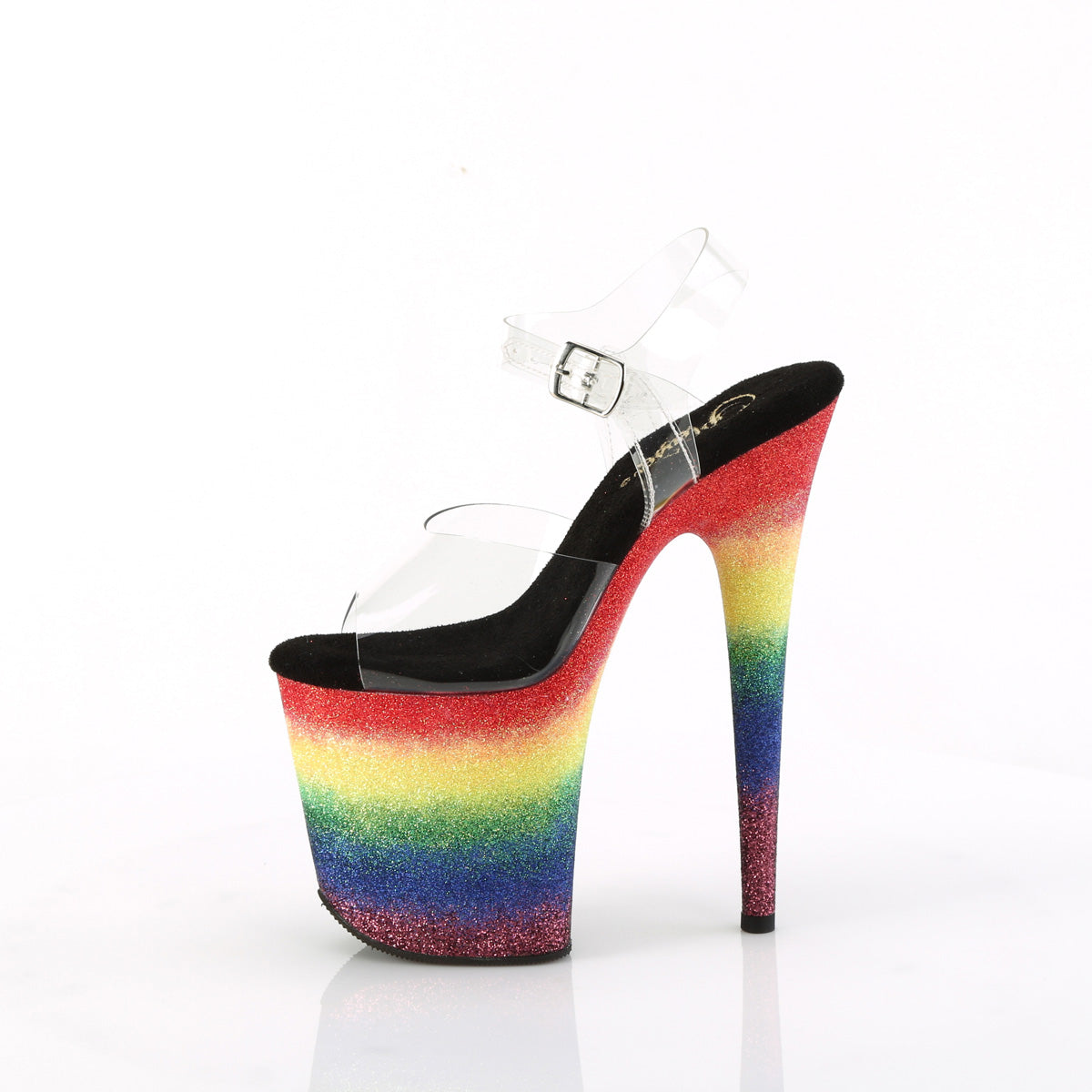 【PLEASER】FLAMINGO-808RG-04 シューズ Clr/Rainbow Glitter【取寄】