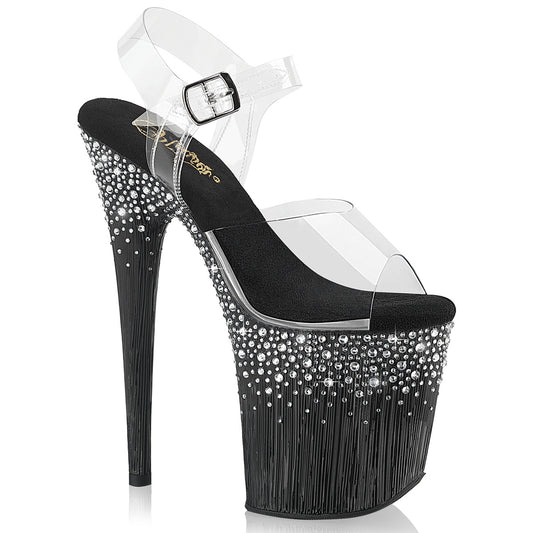 【PLEASER】FLAMINGO-808SPKL-02 プラットフォームシューズ Clr/Blk-Slv RS【取寄】