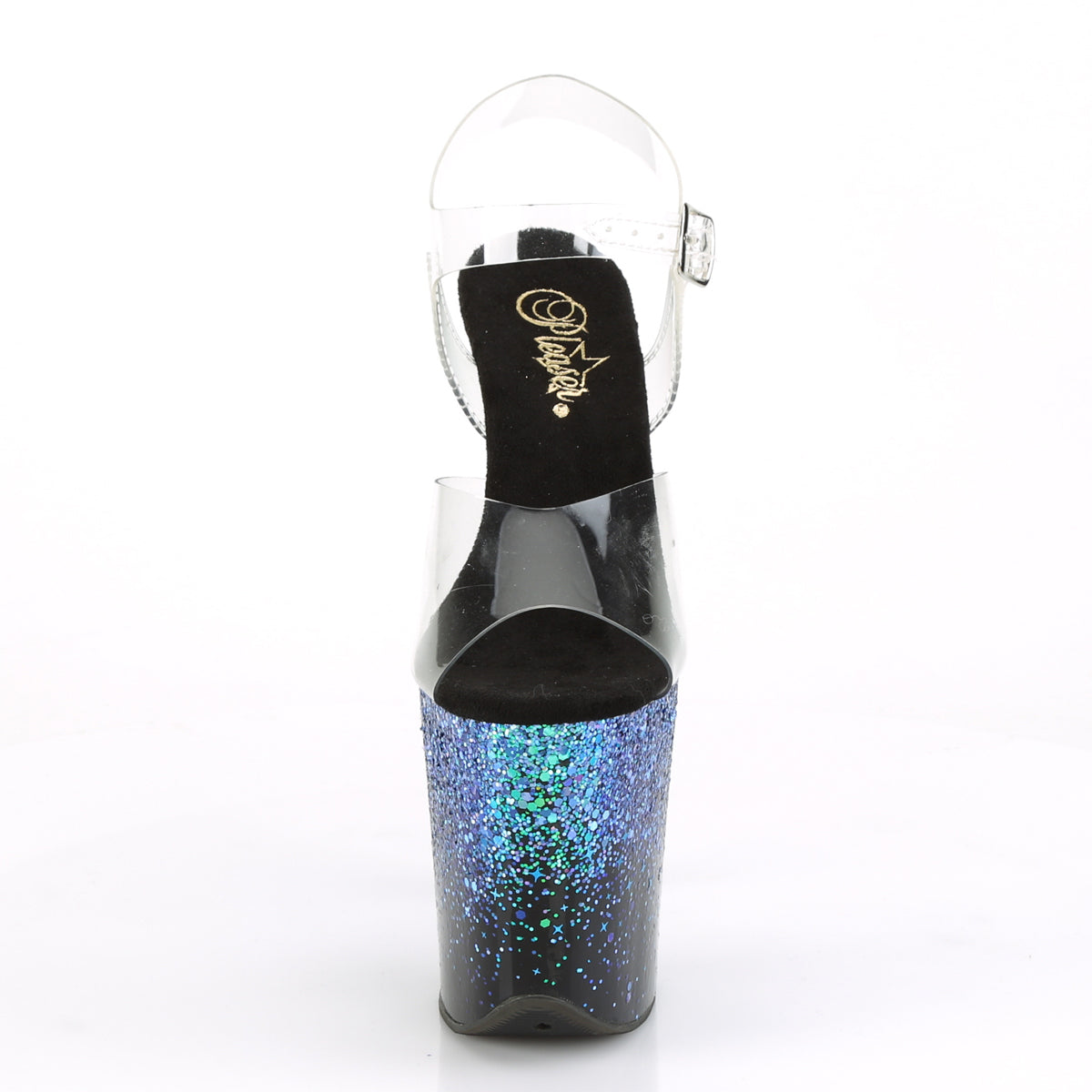 【PLEASER】FLAMINGO-808SS シューズ Clr/Blk-Blue Multi Glitter【取寄】