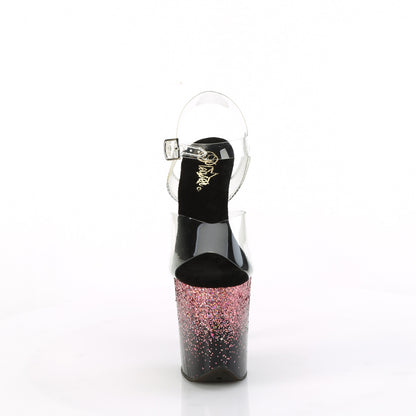 【PLEASER】FLAMINGO-808SS シューズ Clr/Blk-Pink Multi Glitter【取寄】