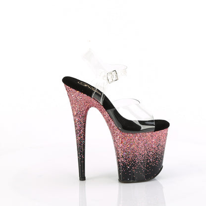 【PLEASER】FLAMINGO-808SS シューズ Clr/Blk-Pink Multi Glitter【取寄】