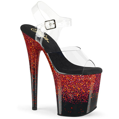 【PLEASER】FLAMINGO-808SS シューズ Clr/Blk-Red Multi Glitter【取寄】