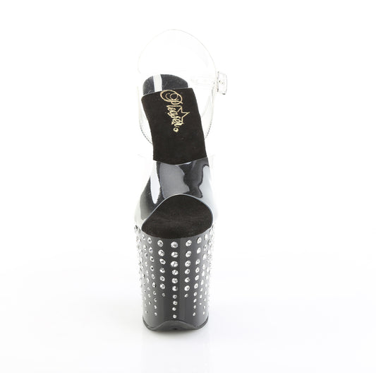 【PLEASER】FLAMINGO-808TDRS プラットフォームシューズ Clr/Blk-Slv RS【取寄】