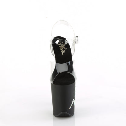 【PLEASER】FLAMINGO-808TGRS シューズ Clr/Blk-AB Slv【取寄】