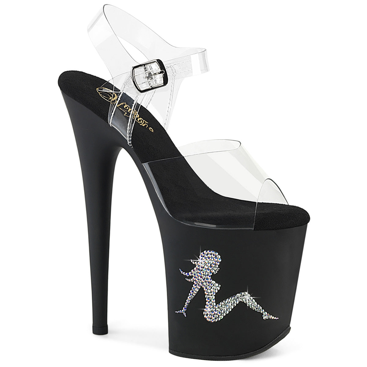【PLEASER】FLAMINGO-808TGRS シューズ Clr/Blk-AB Slv【取寄】