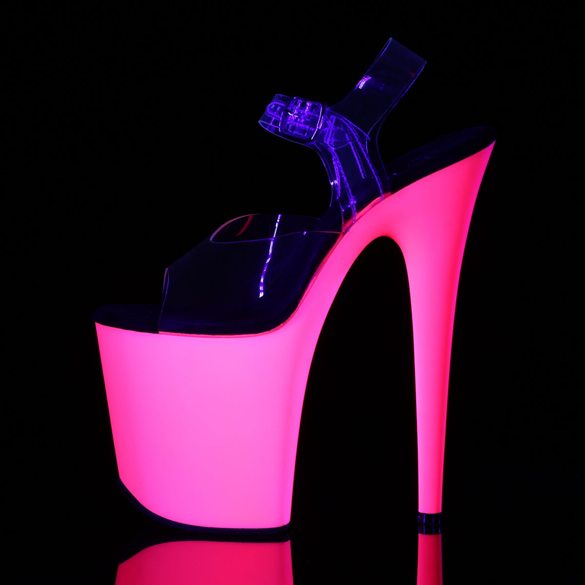 【PLEASER】FLAMINGO-808UV シューズ Clr/Neon Pink【取寄】