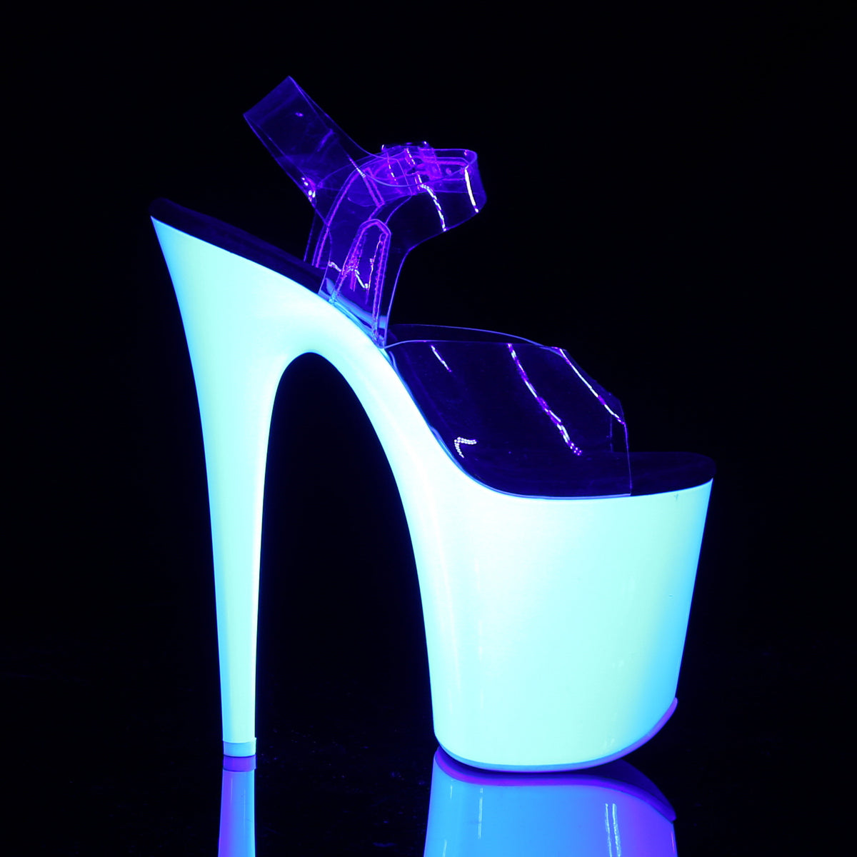 【PLEASER】FLAMINGO-808UV シューズ Clr/Neon Wht【取寄】