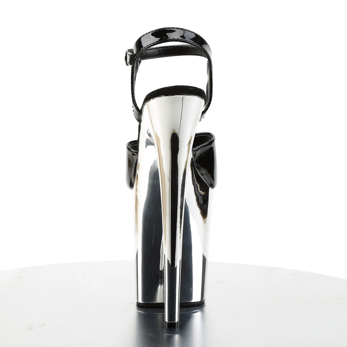 【PLEASER】FLAMINGO-809 シューズ Blk Pat/Slv Chrome【取寄】
