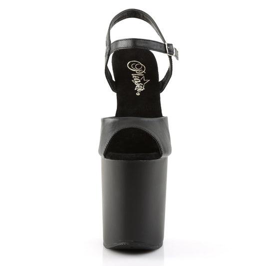 【PLEASER】FLAMINGO-809 プラットフォームシューズ Blk Faux Leather/Blk Matte【取寄】