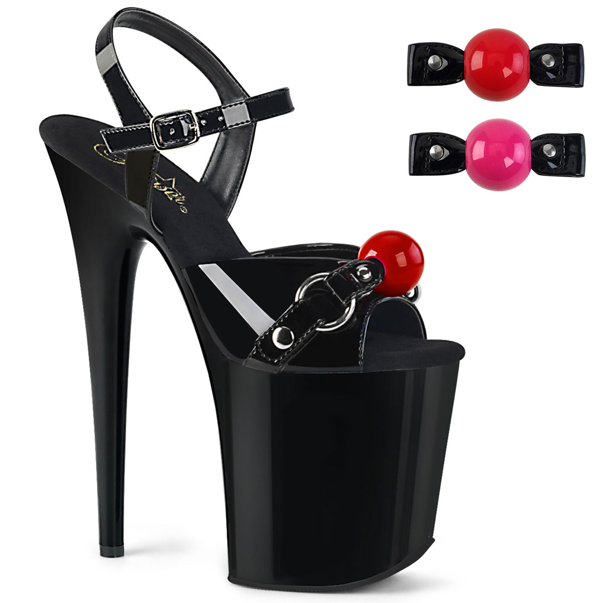 【PLEASER】FLAMINGO-809GB シューズ Blk Pat/Blk【取寄】