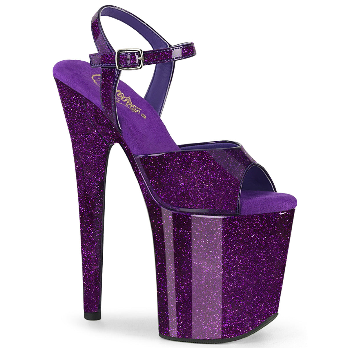 【PLEASER】FLAMINGO-809GP シューズ Purple Glitter Pat/M【取寄】
