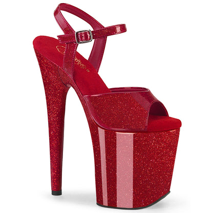 【PLEASER】FLAMINGO-809GP シューズ Ruby Red Glitter Pat/M【取寄】