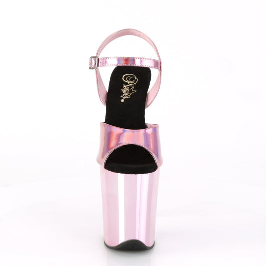【PLEASER】FLAMINGO-809HG プラットフォームシューズ B. Pink Hologram/B. Pink Chrome【取寄】