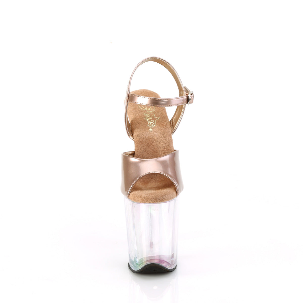 【PLEASER】FLAMINGO-809HT シューズ Rose Gold Holo Pat/Holo Tinted【取寄】
