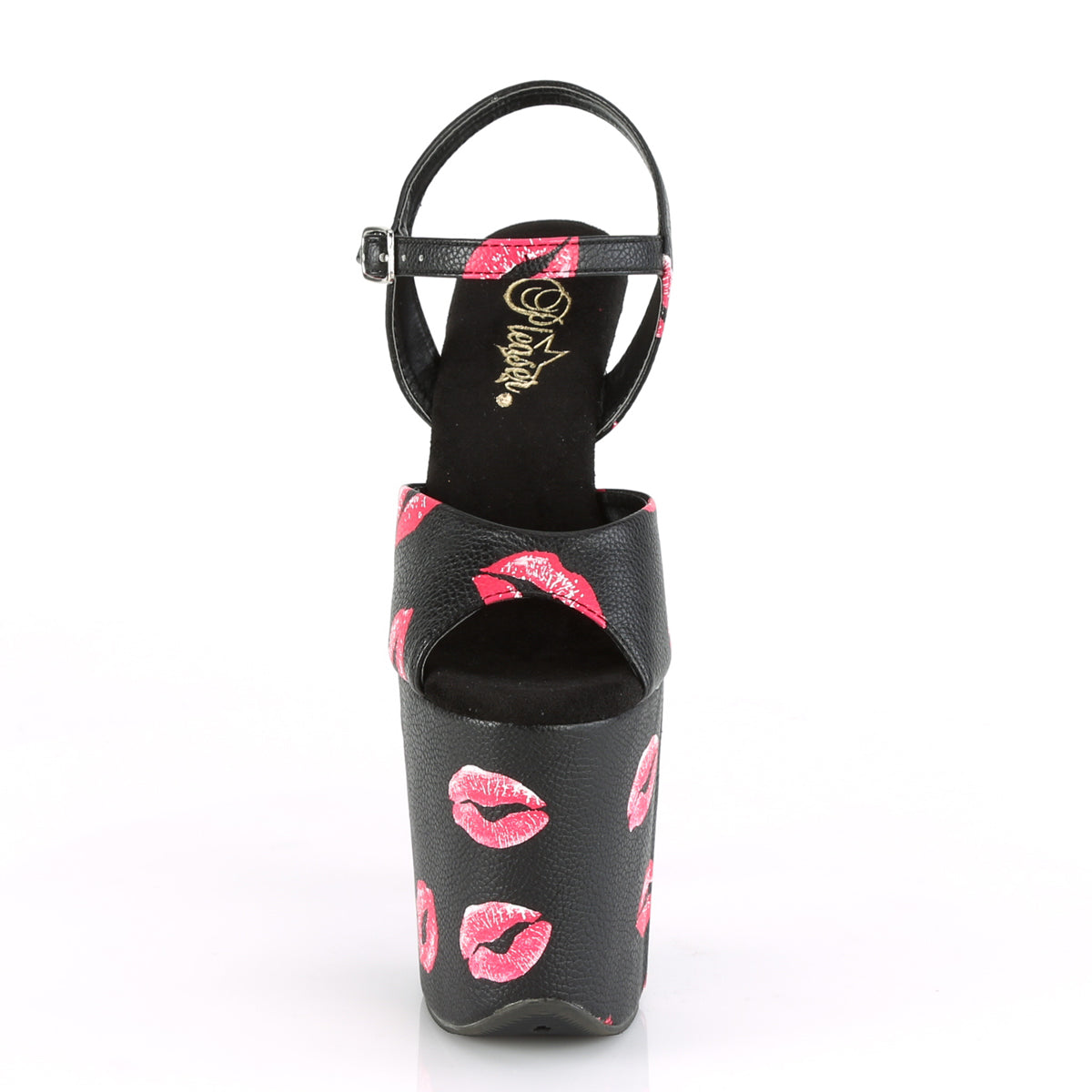 【PLEASER】FLAMINGO-809KISSES シューズ Blk Faux Leather/Blk Faux Leather【取寄】