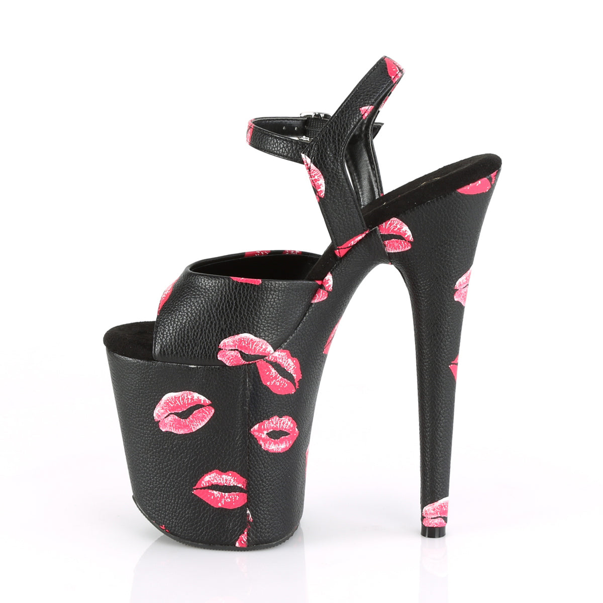 【PLEASER】FLAMINGO-809KISSES シューズ Blk Faux Leather/Blk Faux Leather【取寄】