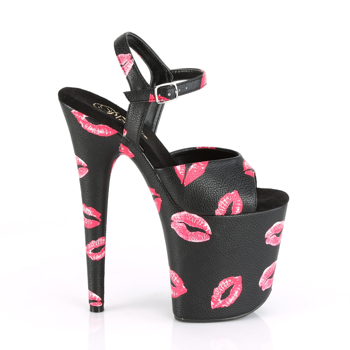 【PLEASER】FLAMINGO-809KISSES シューズ Blk Faux Leather/Blk Faux Leather【取寄】