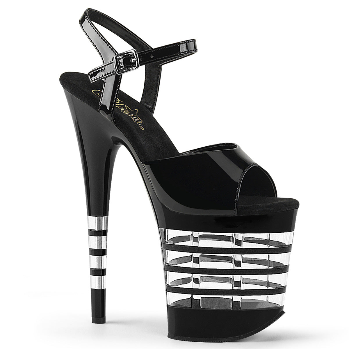 【PLEASER】FLAMINGO-809LN シューズ Blk Pat/Blk【取寄】