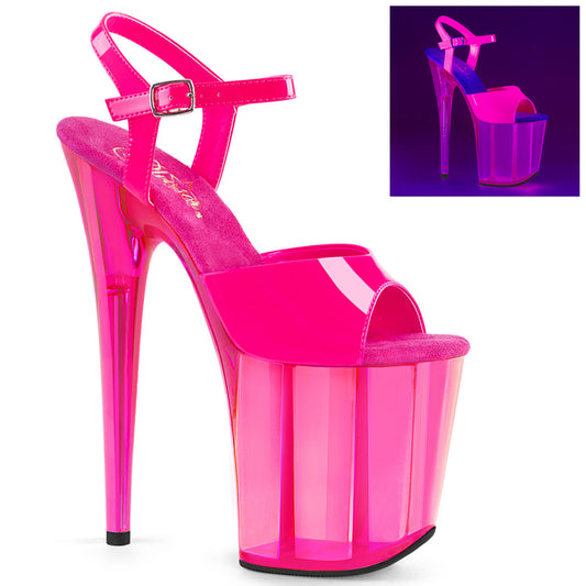 【PLEASER】FLAMINGO-809UVT プラットフォームシューズ Neon H. Pink Pat/H. Pink Tinted【取寄】