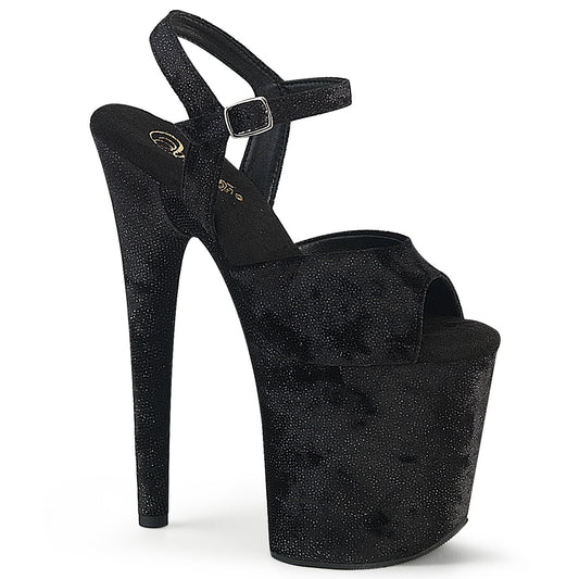 【PLEASER】FLAMINGO-809WR プラットフォームシューズ Blk Shimmering Fabric/Blk【取寄】