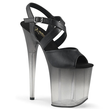 【PLEASER】FLAMINGO-822T シューズ Blk Faux Leather/Faded Blk【取寄】