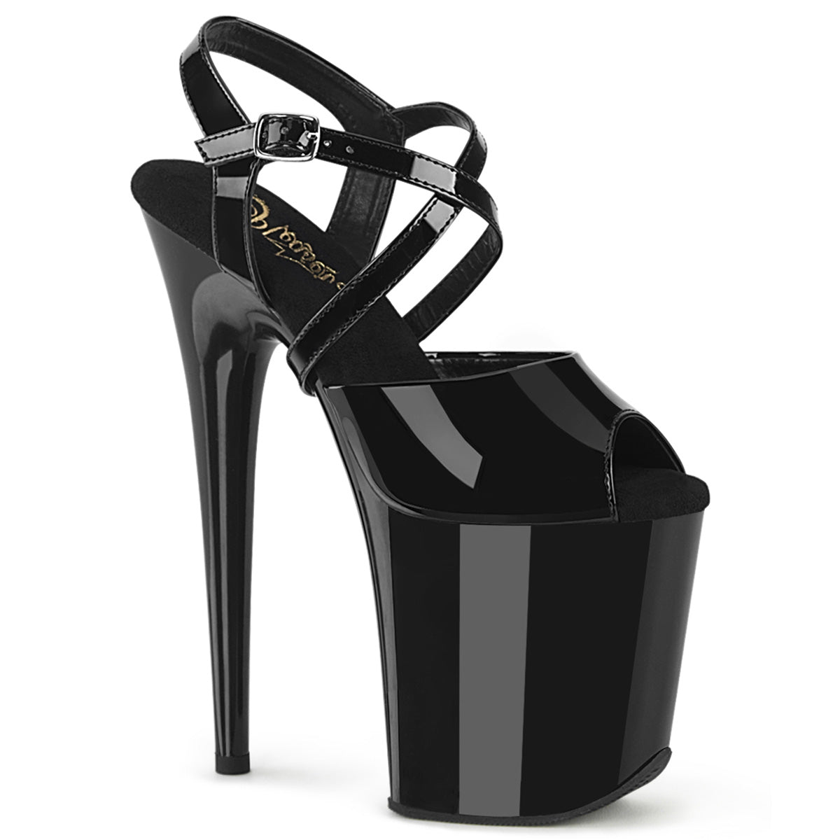 【PLEASER】FLAMINGO-824 シューズ Blk Pat/Blk【取寄】