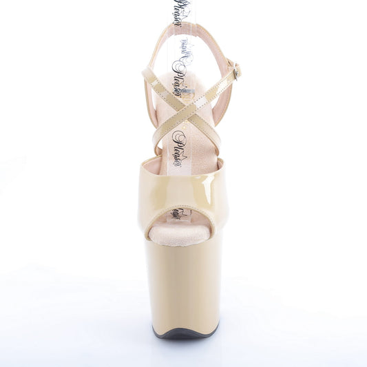 【PLEASER】FLAMINGO-824 プラットフォームシューズ Cream Pat/Cream【取寄】