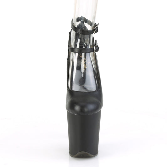 【PLEASER】FLAMINGO-850 プラットフォームシューズ Blk Faux Leather/Blk Matte【取寄】