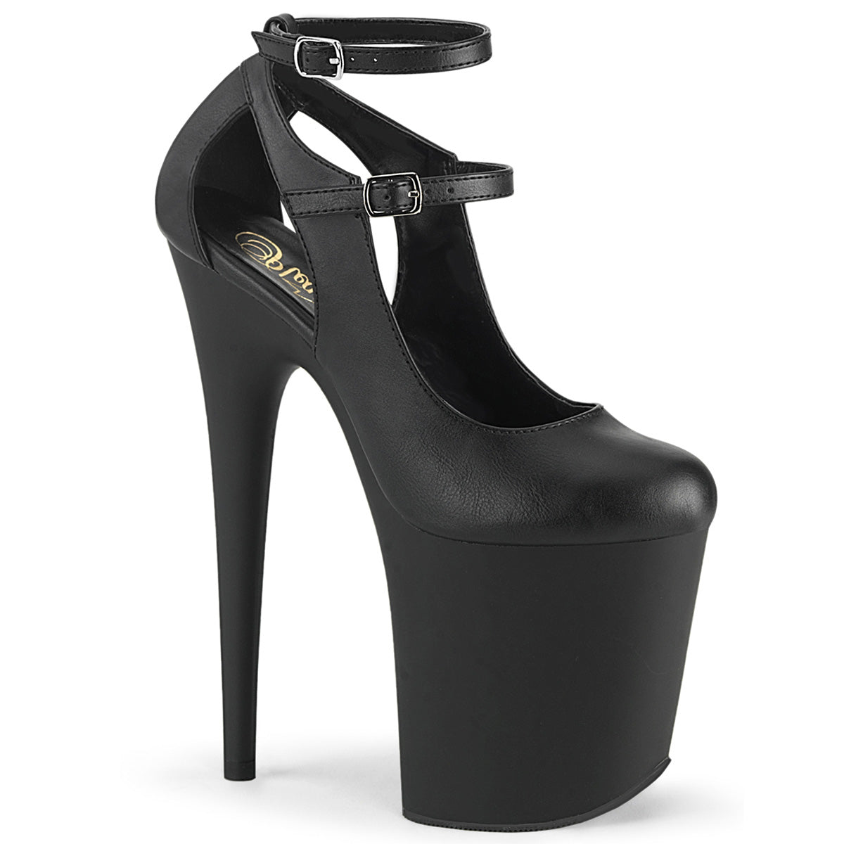 【PLEASER】FLAMINGO-850 シューズ Blk Faux Leather/Blk Matte【取寄】
