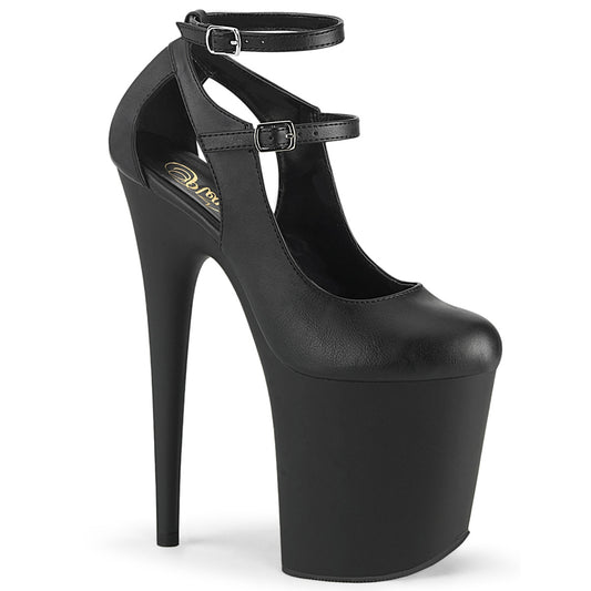 【PLEASER】FLAMINGO-850 プラットフォームシューズ Blk Faux Leather/Blk Matte【取寄】