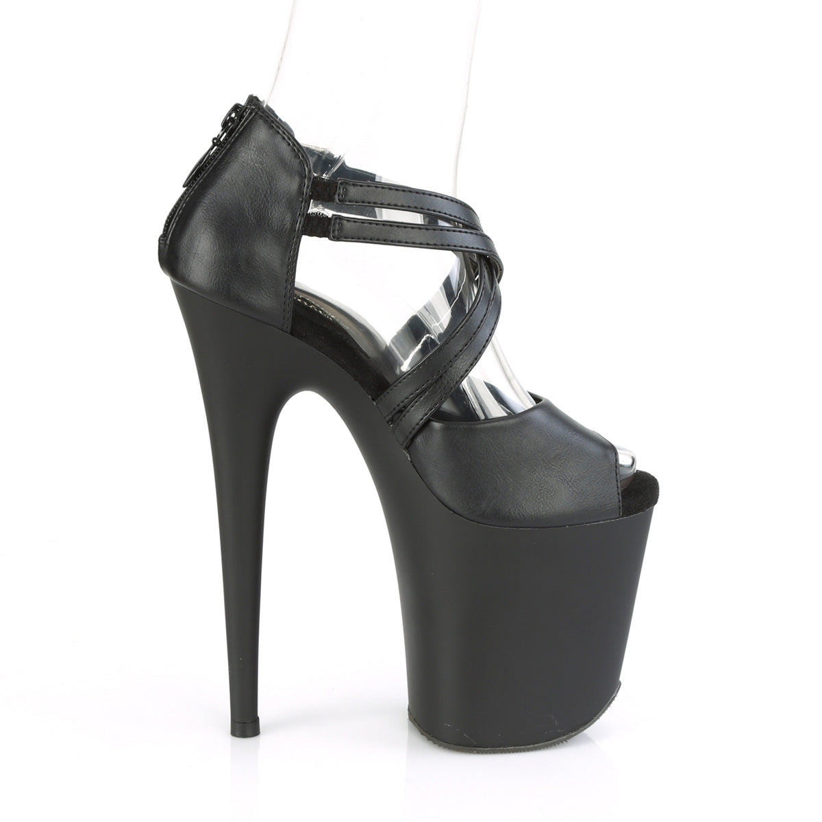 【PLEASER】FLAMINGO-865 シューズ Blk Faux Leather/Blk Matte【取寄】