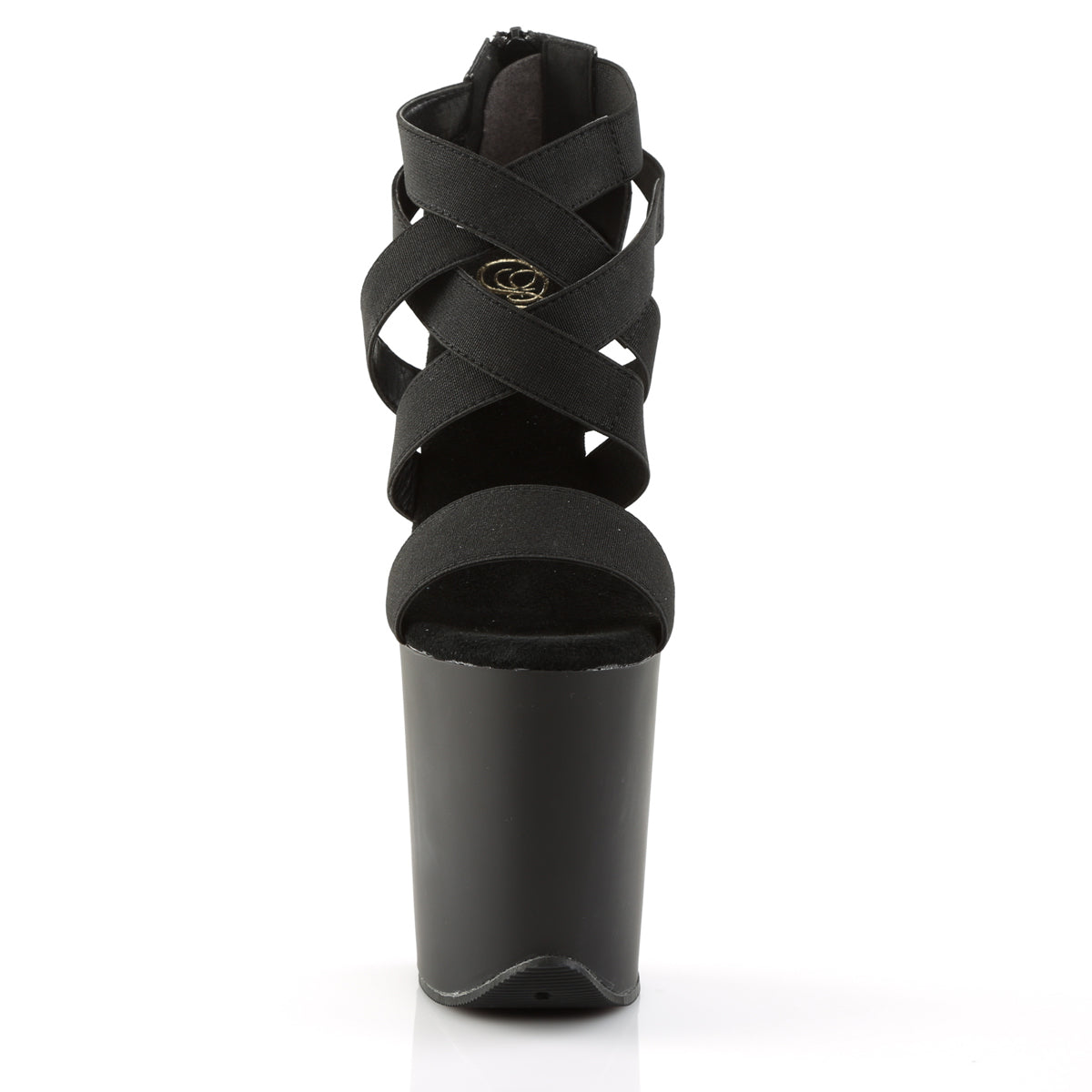 【PLEASER】FLAMINGO-869 プラットフォームシューズ Blk Elastic Band-Faux Leather/Blk Matte【取寄】
