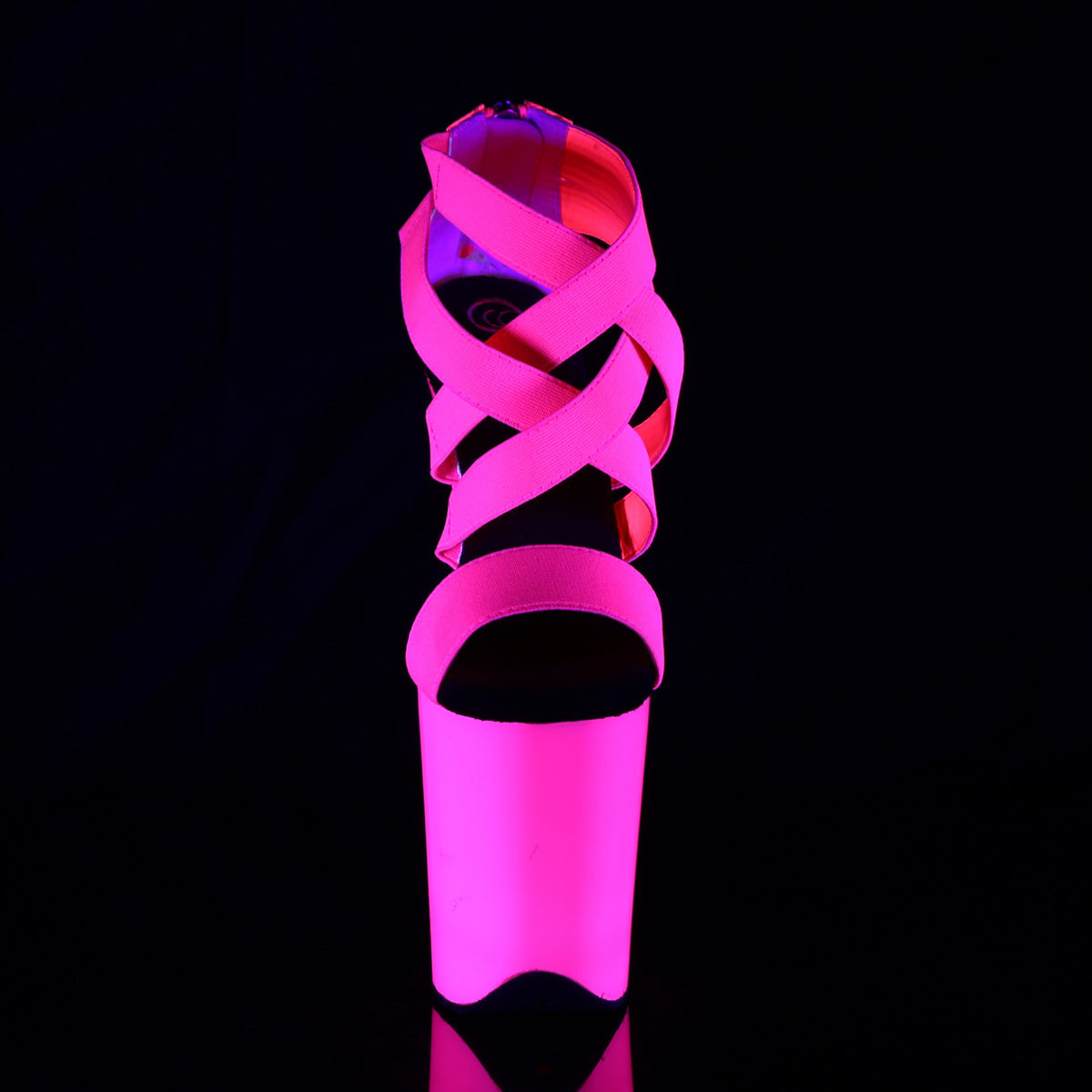 【PLEASER】FLAMINGO-869UV シューズ Neon H. Pink Elastic Band-Pat/Neon H. Pink【取寄】